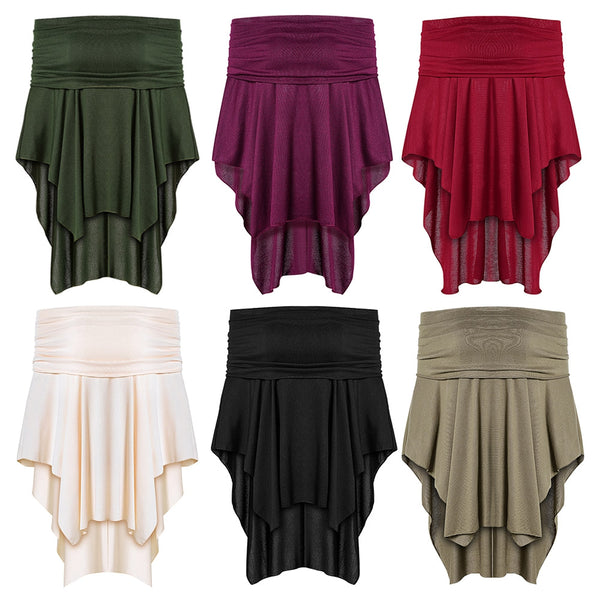 Off The Shoulder Asymmetric Overlap Solid Color Knit Poncho Women Pullover Blouse