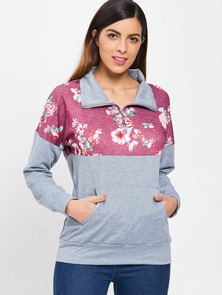 Kangaroo Pocket Printed Sweatshirt