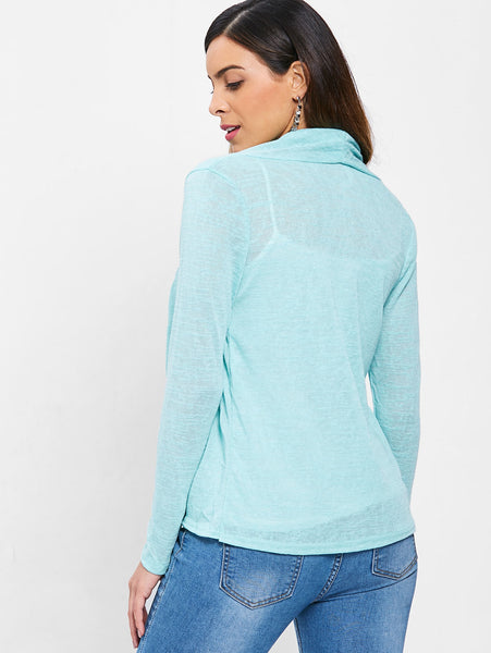 Cross Drape Wrap Sweater