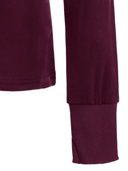 Petal Hem Drawstring Embroidered Sweatshirt