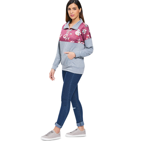 Kangaroo Pocket Printed Sweatshirt