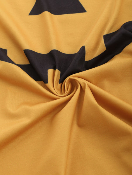 Geometrical Emoticon Print Casual T-shirt