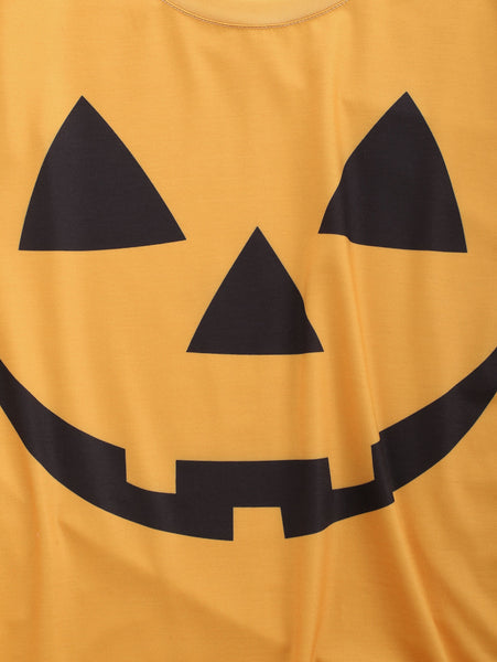 Geometrical Emoticon Print Casual T-shirt