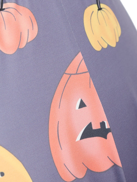Halloween Cartoon Pumpkins Print Casual Pants