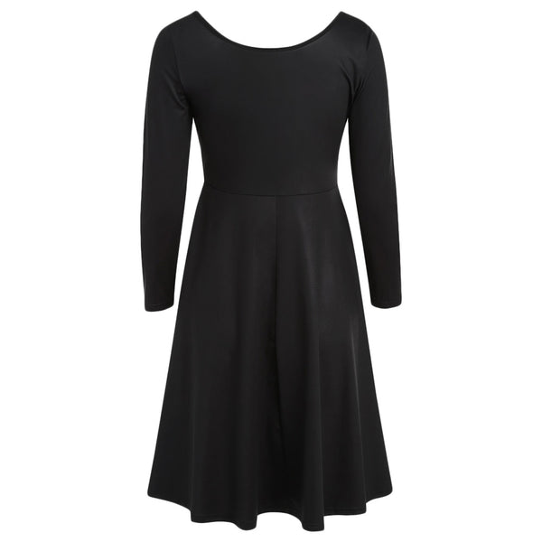 Halloween Skeleton Print A Line Dress