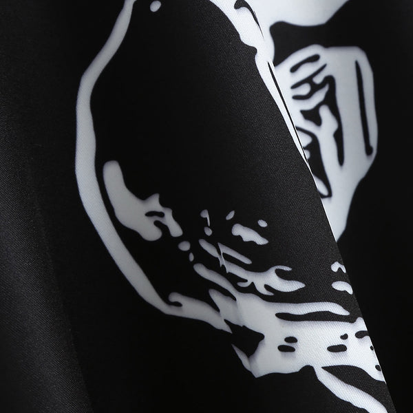 Halloween Skeleton Print A Line Dress