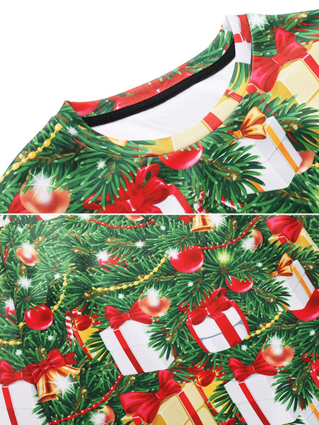 Decorative Christmas Tree Print Sweatshirt