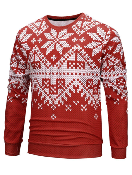 Christmas Snow Seamless Knitting Pattern Sweatshirt