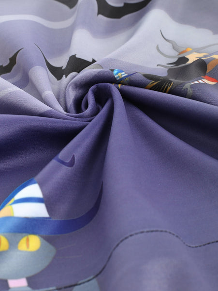 Halloween Element Printed Kanga Pocket Hoodie