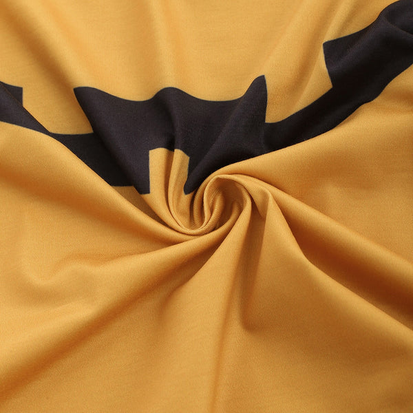 Geometrical Emoticon Print Casual T-shirt