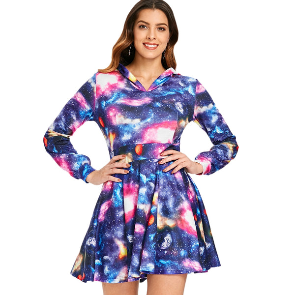 Outer Space Fit and Flared Mini Dress
