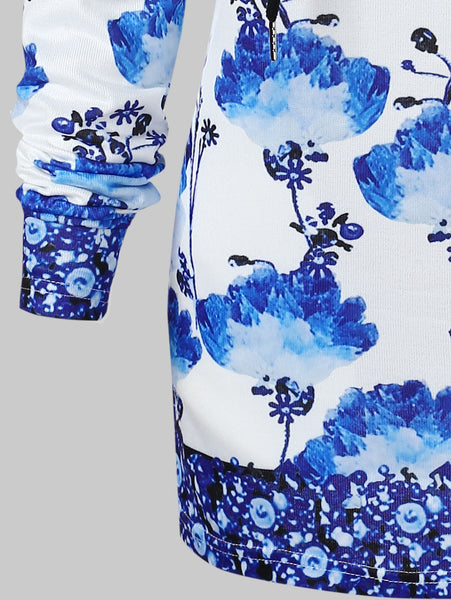 Drawstring Chinese Painting Hoodie