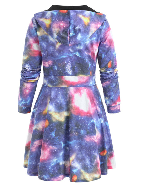 Outer Space Fit and Flared Mini Dress
