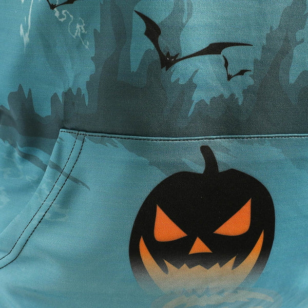 Halloween Pumpkin Print Casual Hoodie