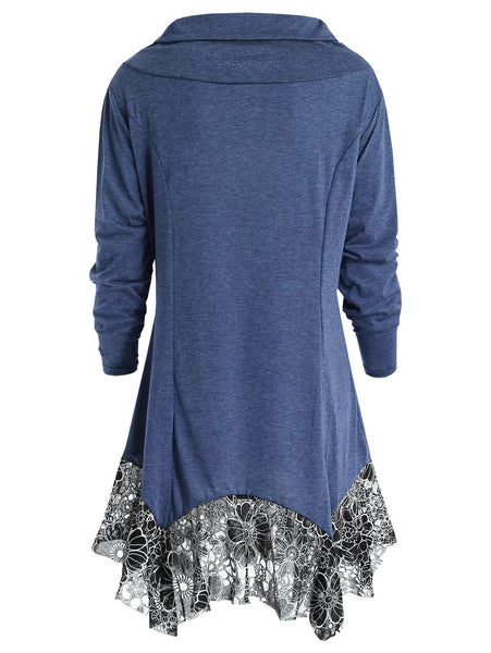 Long Sleeve Cowl Neck Tunic T-shirt