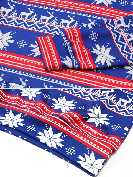 Allover Snowflake Print Big Pocket Hoodie