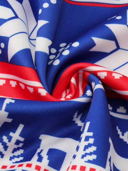 Allover Snowflake Print Big Pocket Hoodie