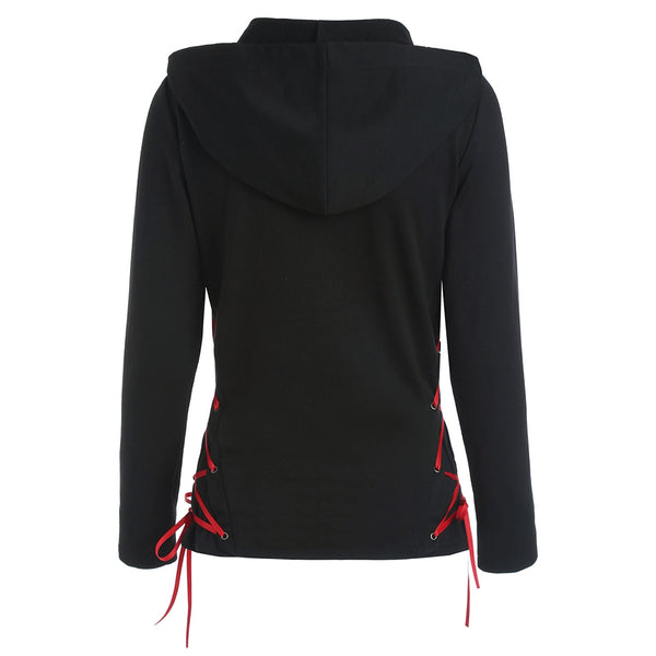 Criss Cross Zip Up Hoodie