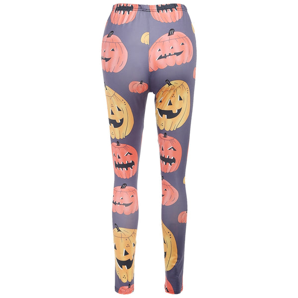 Halloween Cartoon Pumpkins Print Casual Pants
