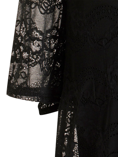 Strappy Cold Shoulder Lace Dress