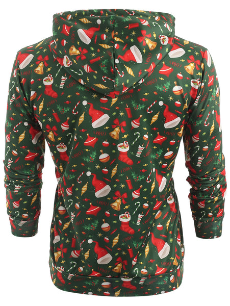 3D Christmas Elements Blazer Printed Hoodie
