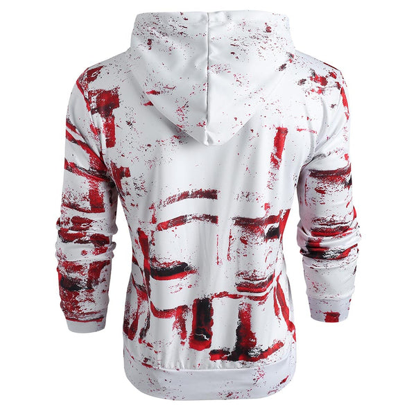 Halloween Letter Print Kangaroo Pocket Hoodie