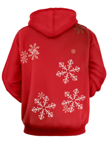 Christmas Cats Print Pullover Hoodie