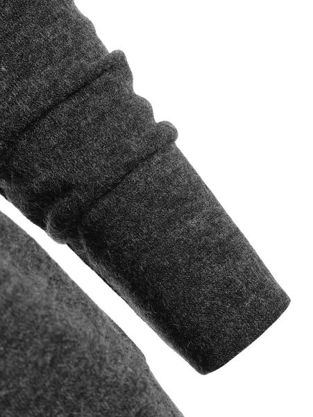 Round Neck Sweatshirt with Tartan Neck Gaiter