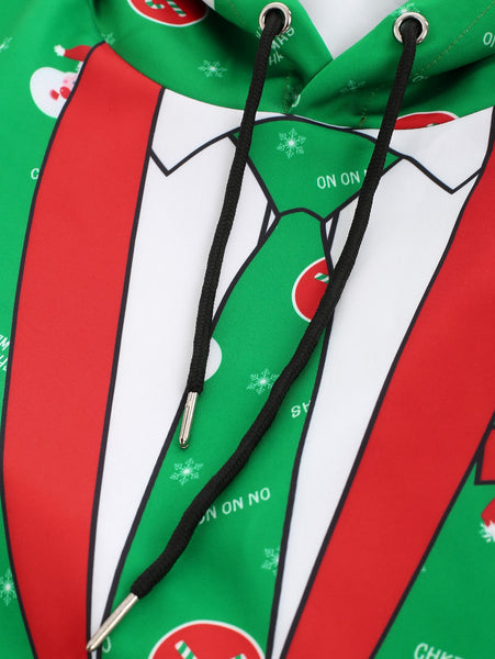 Christmas Blazer Pocket Pullover Hoodie