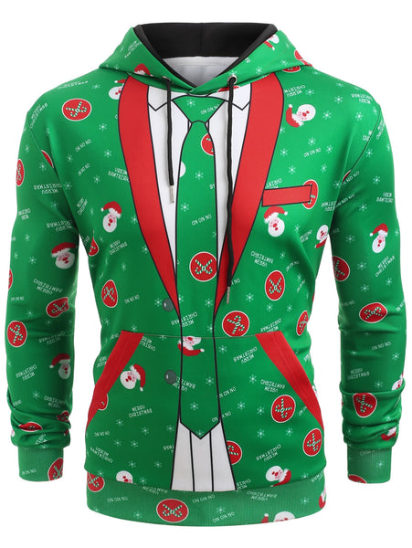 Christmas Blazer Pocket Pullover Hoodie