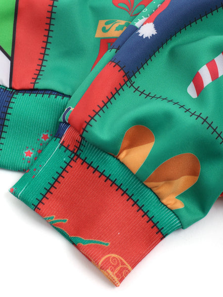 Funny Christmas Elements Blazer Print Hoodie