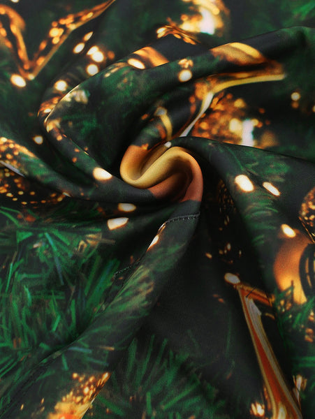 Christmas Baubles Print Drawstring Hoodie