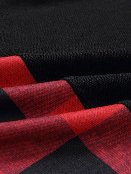 Turtleneck Long Sleeve Tartan Knitwear