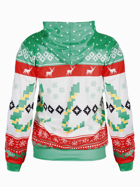 Long Sleeve Christmas Letter Print Hoodie