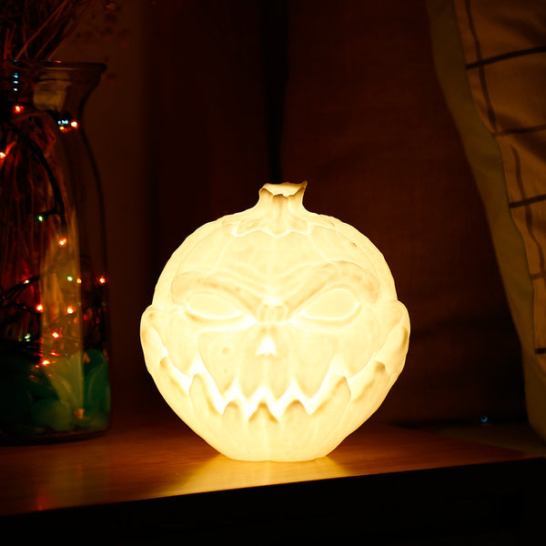 3D Printing Devil Pumpkin Face Light Pat Night Lamp Halloween