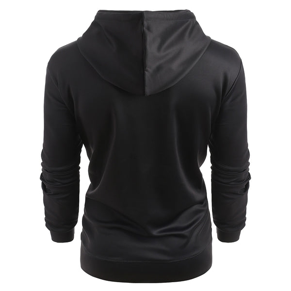 Faux Suit Tie Print Pullover Hoodie