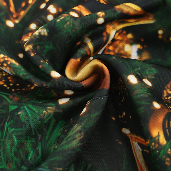 Christmas Baubles Print Drawstring Hoodie