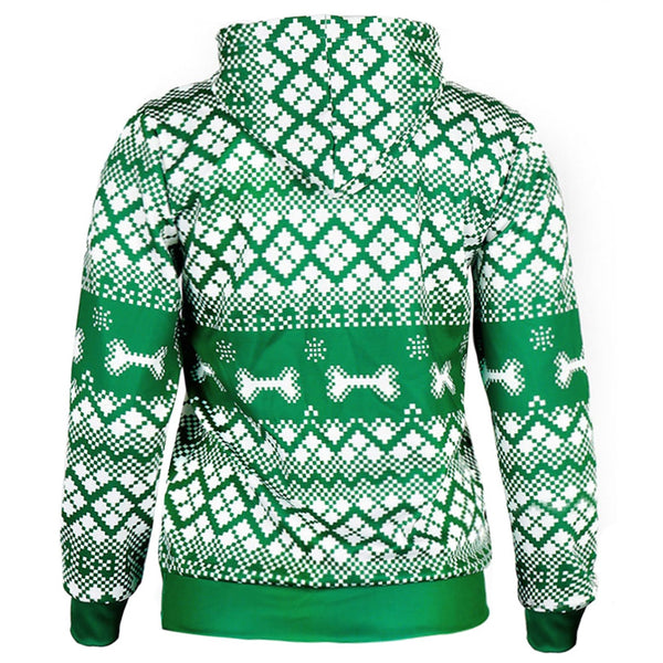 Christmas Dog Gift Print Pullover Hoodie