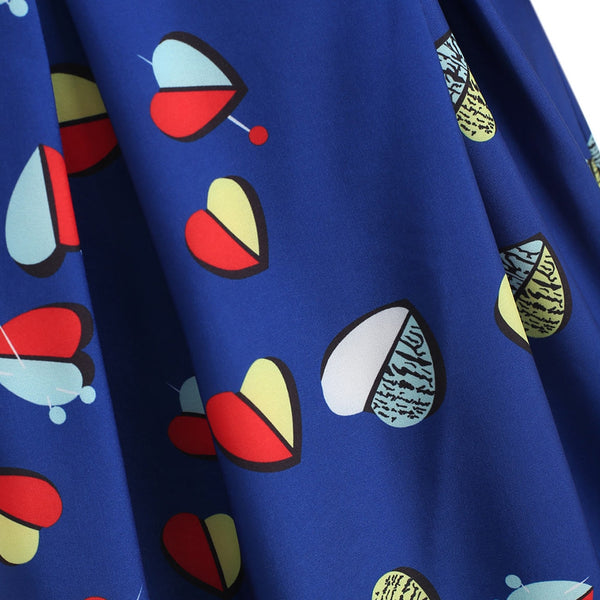 Heart Print Flare Dress