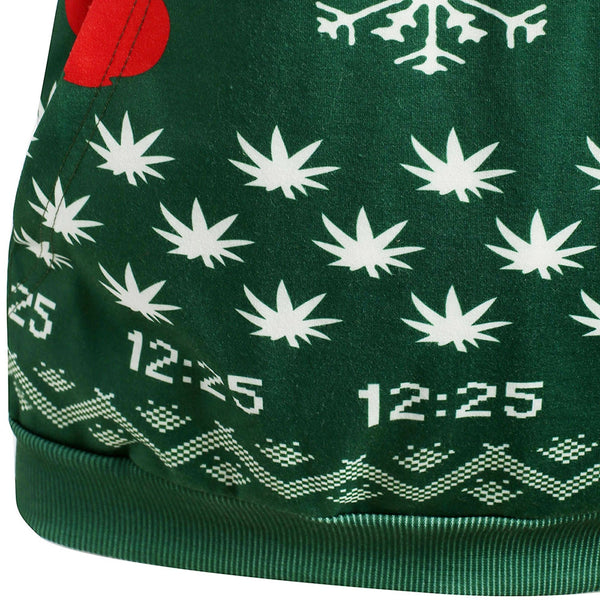 Long Sleeve Christmas Snowflake Print Hoodie