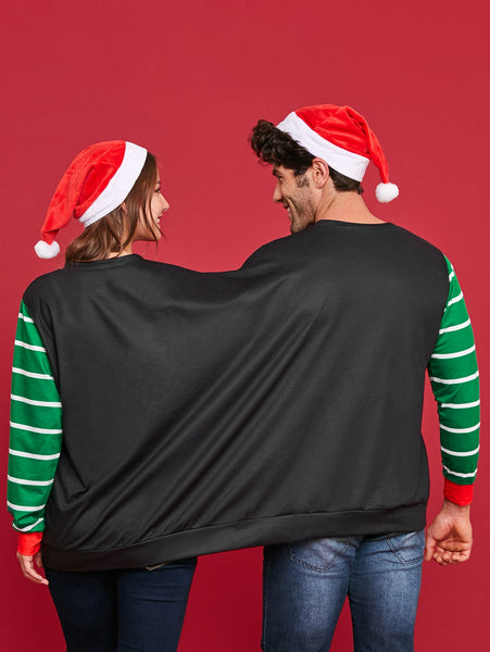 Two Person Christmas Tree Sweatshirt Pajamas