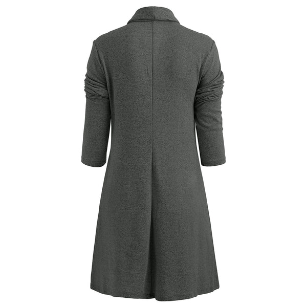 Open Front Button Long Duster Cardigan