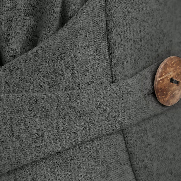 Open Front Button Long Duster Cardigan