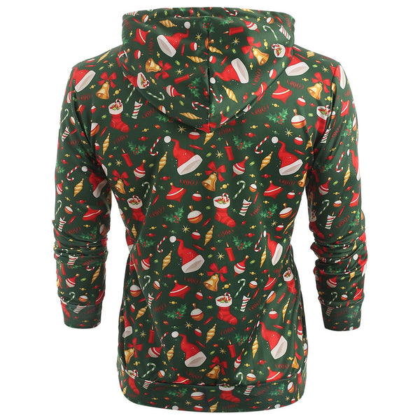 3D Christmas Elements Blazer Printed Hoodie