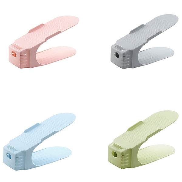 One-piece Shoe Rack Creative Double Thickening Space Plastic Shoes Storage Rack Shoe Cabinet Finishing Rack 6PCS