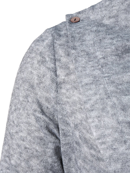 Asymmetric Button Long Sleeve Cardigan