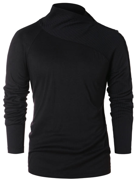 Raglan Sleeve Button Pullover Sweater