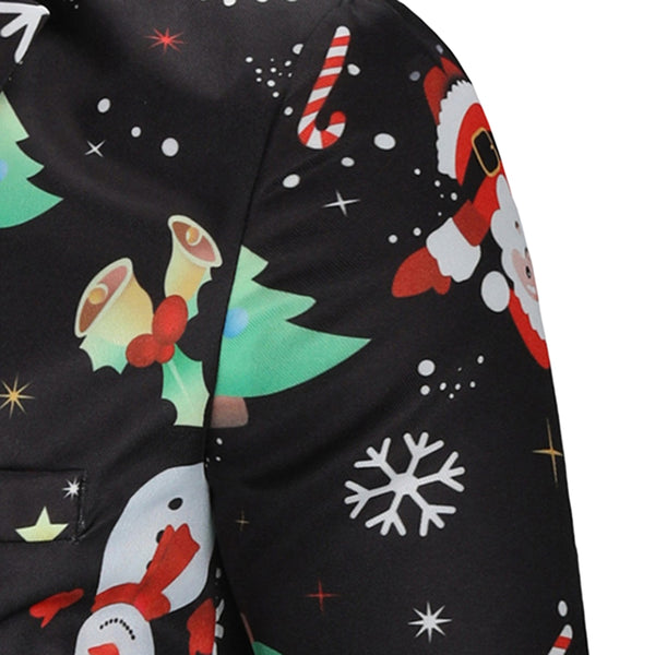 Christmas Snowmen Candy Printed Casual Blazer