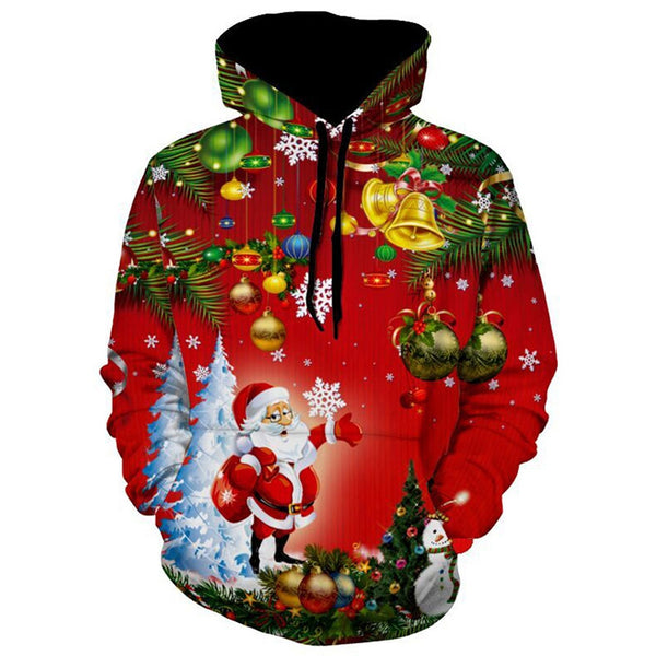 Christmas Tree Santa Jingle Bells Christmas Hoodie