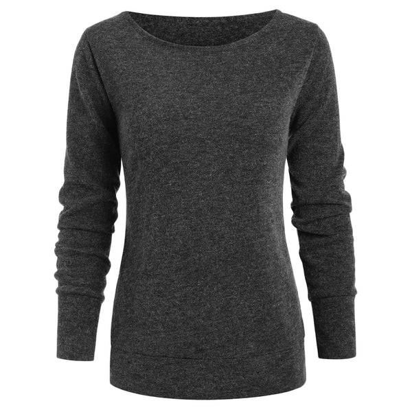 Round Neck Sweatshirt with Tartan Neck Gaiter